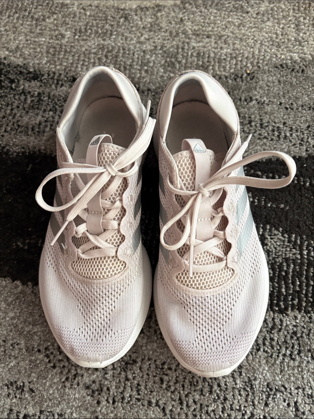 Adidas Light Pink Mesh Sneakers/Running Shoes Size 7